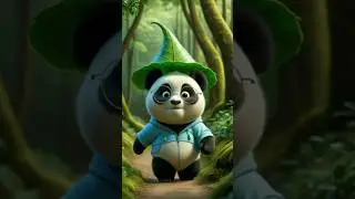 Panda🐼 Makes a Leaf Hat 🧢&ndash; Simple Forest Story🎩#ai #panda #pandastricks #animation #animals