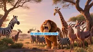 The Brave Lion|The King, big roar, golden mane|An amusing story for children