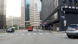 Driving in Pittsburgh Downtown, USA || Liberty Tunnel || Fort PITT Tunnel || 4K
