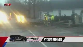 Widespread damage from suspected tornado in Bollinger County
