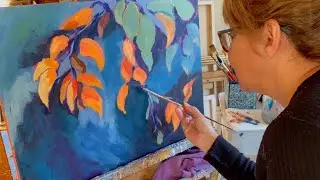 Vibrant Autumn Leaves | Easy Acrylic Painting Tutorial for Beginners