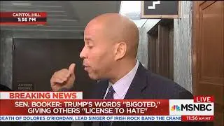MSNBC LIVE  SEN COREY BOOKER COMMENTS ON DHS OVERSIGHT HEARING   01 16 2018