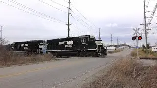 NS D45 with NS 626 and NS 6663 Pulling a Tank Car from the ADM in Frankfort, Indiana