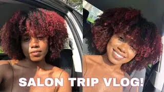 BEST WASH n GO EVER! 4a/4b/4c Hair | Visiting a Salon Vlog