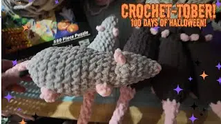 День вязания крючком-тобер 27 | Крысы 🧶🧶🧶 100 дней Хэллоуина 4 дня!