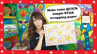 🎨 DIY Wrapping Paper: Quick, Easy Star & Swirl Design 🎨