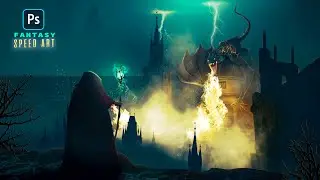 Dragon Hunter Photo Manipulation Speed Art | Photoshop Tutorial