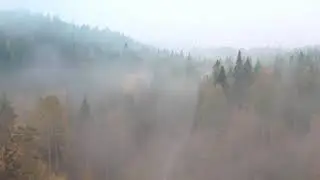 Aerial Footage of Foggy Area