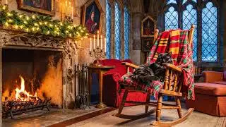 This Rocking Chair Will Instantly Soothe Your Cat 😴 Cozy Fireplace Castle Ambience | 4K 3 Hours