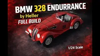 bmw 328 build  1:24 scale by Heller
