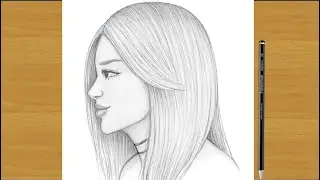 How to Draw a Girl Side View | Step by Step Pencil Drawing