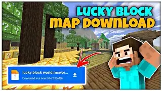 How To Download Lucky Block World In Minecraft Pe |Lucky Block Mod {Rander Dragon}[1.20+]#minecraft