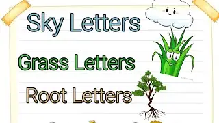 Learn sky letters | grass letters| root letters| learn Alphabets with me