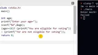 C Programming in Marathi,Conditional Operator by Dr. Pranav Patil