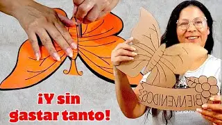 EL ARTE de El RECICLAJE: Increíble Mariposa de Bienvenida con Cartón | ¡hazlo tu misma!