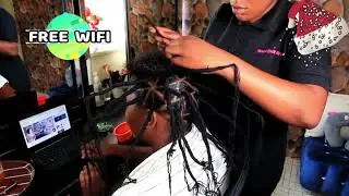 HOW TO STYLE A THREADING HAIRSTYLE.@protectivestyling with Kundji natural spa