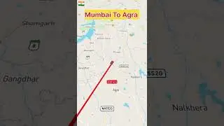 Mumbai To Agra travel animated flight ✈️ #shorts #ytshorts #agra #mumbai #viralshorts #viralvideo