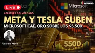 Meta y Tesla suben, Microsoft cae tras los resultados. Oro sobre los $5.500 | Apertura 29.02.26