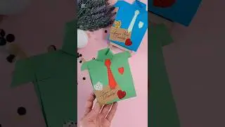 paper shirt father's day gift card origami craft DIY