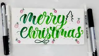 Merry Christmas Calligraphy🎅🎄#calligraphy #merrychristmas #art #diy #2025 #winter #satisfying 