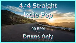 4/4 Straight Indie Pop/Rock Drums Only 90 BPM