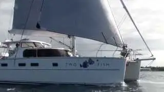 Sailing the Antares Catamaran with Genoa