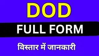 DOD full form in Medical