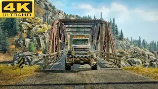 Bridge Complete Material Delivery In SnowRunner Gameplay 4K