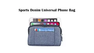 Sports Denim Universal Phone Bag Waist Bag for 5.2 inch or below Smartphones