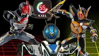 Kamen Rider Faiz and Kaixa Axel form with Muez finisher 