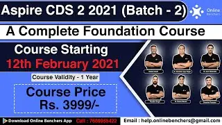 Plant Nutrition | General Science Biology | CDS OTA CAPF 2021 | Demo - Day 1 | Online Benchers