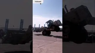 Insane Loader Driving Skills 🔥 | Shorts #wheelloader #shorts #stunt #amazing