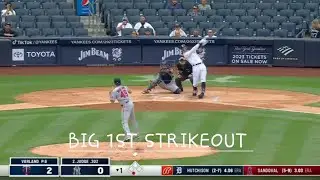 Louie Varland Goes Right At Baseball's Biggest Bat For His 1st Major League Strike Out!!