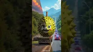 ❤️Evolution of Catapillar: Big Durian Fruit Transport in Truck 3 🥰  #cat #cute #love #shorts