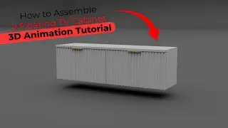 How to Assemble a Floating TV Cabinet | 3D Animation Tutorial #3danimation #productanimation