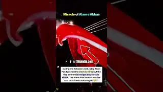 During The Arbaeen Walk, A Big Alam Pak Touched The Electric Wire But the Alam didn't catch any Fire