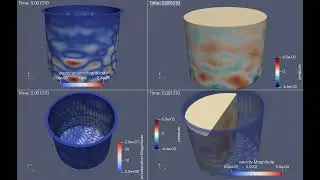 Wave propagation on nuclear reactor tank mockup in 3D - fluid structure coupling