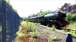 01/07/2017 Flying Scotsman Speeding through Pontefract Baghill Station