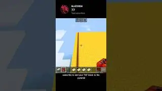 #minecraft #shorts day 5 of building our 100K TNT blocks pyramid 1 subscribe= 1 TNT blocks😁