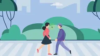 ทำคนวิ่ง PART 2  ผู้ชายวิ่ง หันหน้าไปหาผู้หญิง แล้วพบกัน  Adobe Animate