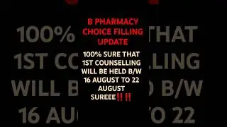 CHOICE FILLING B PHARMACY 2024 BIG UPDATE #doubt #bpharmacy #choicefilling #viralvideo #ocet #trend