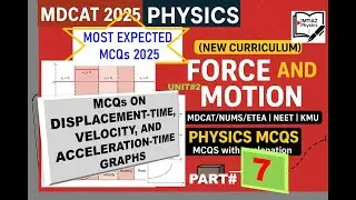 MDCAT | ETEA | NUMS | NEET | Motion Graphs: Displacement, Velocity & Acceleration vs Time | Part 7