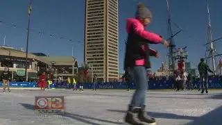 Pandora Ice Rick At Inner Harbor Kicks Off Holiday Season