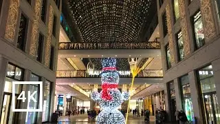 [4K] Mall Of Berlin with christmas decoration