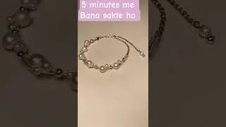 Elegant Pearl Bracelet DIY | Aesthetic Jewelry Making  #trending #diy #handmade #viral #shorts