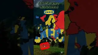 Countries where IKEA is located #map #europe #country #geography #history #mapper #mapping #ikea