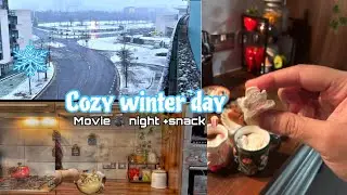 Cozy winter Holiday with Twins ❄️Snowfall, Baking 🧈& Movie Night 🎥🍿