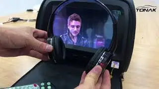 IR wireless headphones function for Tonak Car Headrest dvd player for non-touchscreen