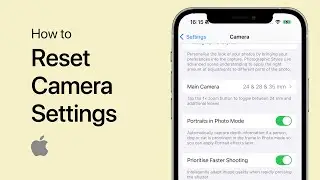 How To Reset Camera to Default Settings on iPhone - Tutorial