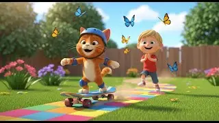 The Cat Who Wore Roller Skates | Fun Nursery Rhymes and Kids Songs